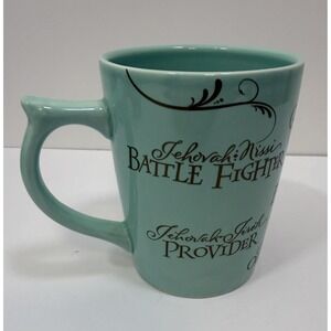 DaySpring "Names of God" Teal Ceramic Inspirational Coffee Mug - Devotional Gift